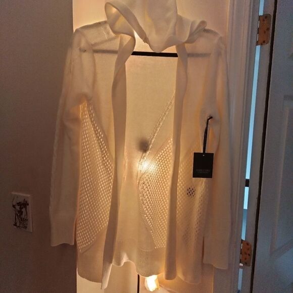 Women's Simply Vera Vera Wang White Cardigan - Picture 1 of 7